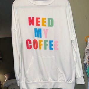 White Graphic Women's Sweater